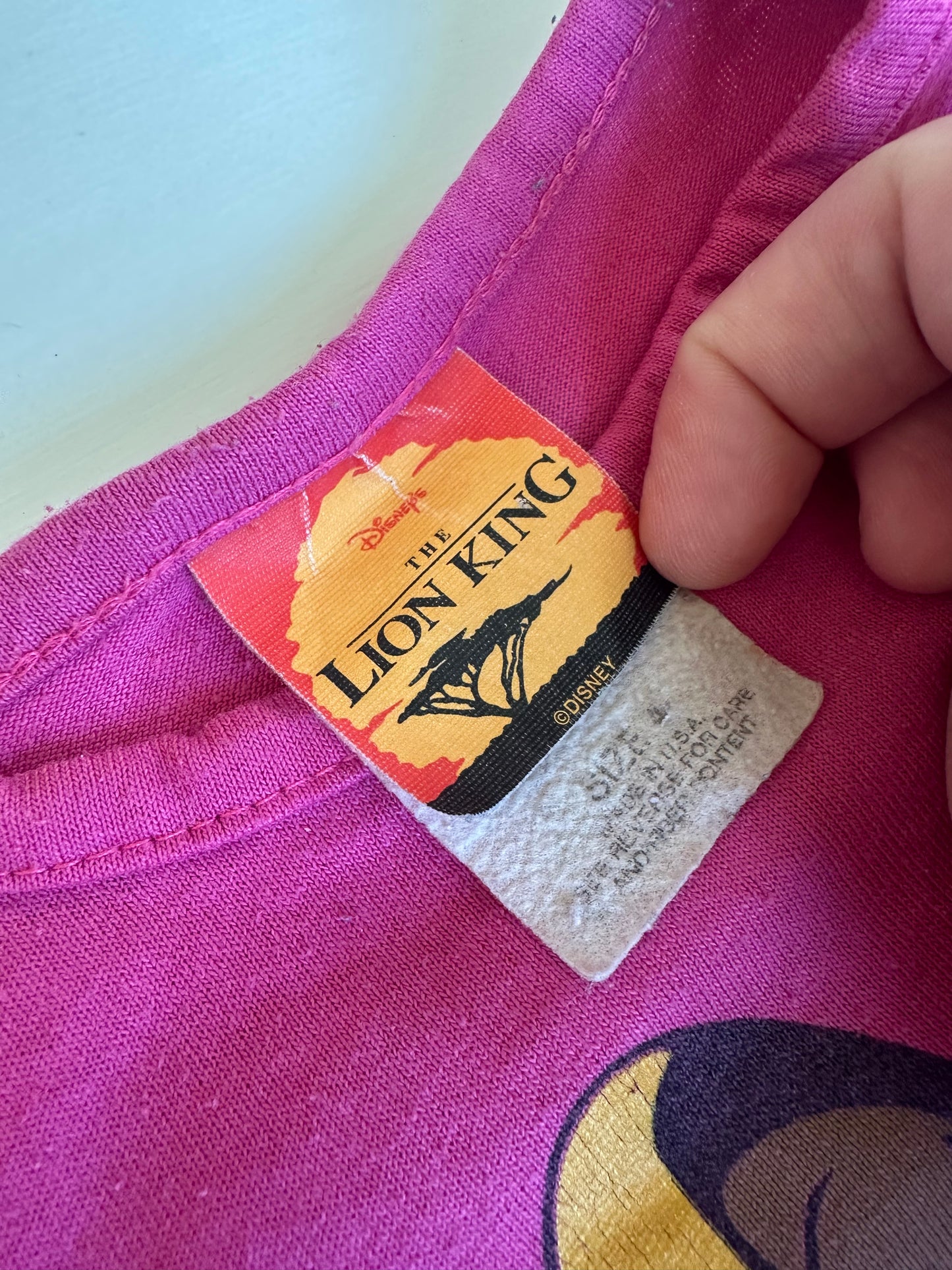 vtg lion king long sleeve t shirt size 4