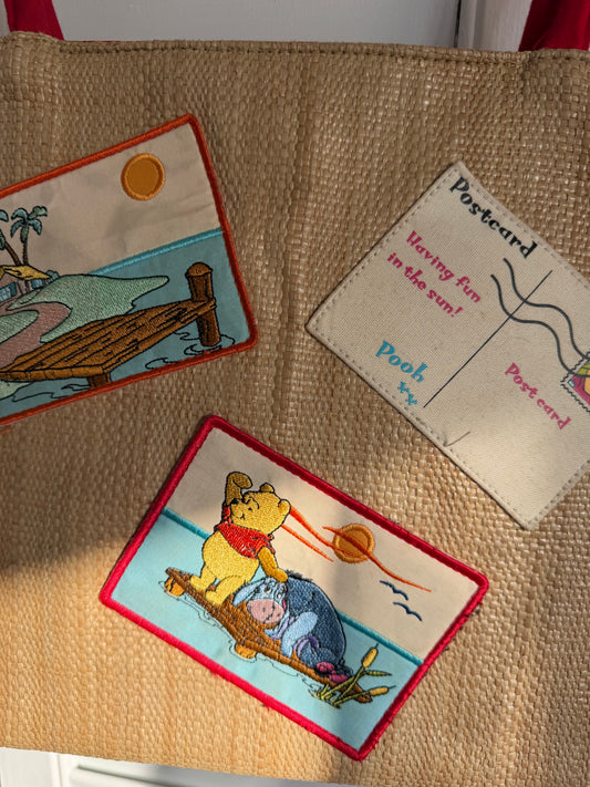 postcard pooh beach tote 🧺