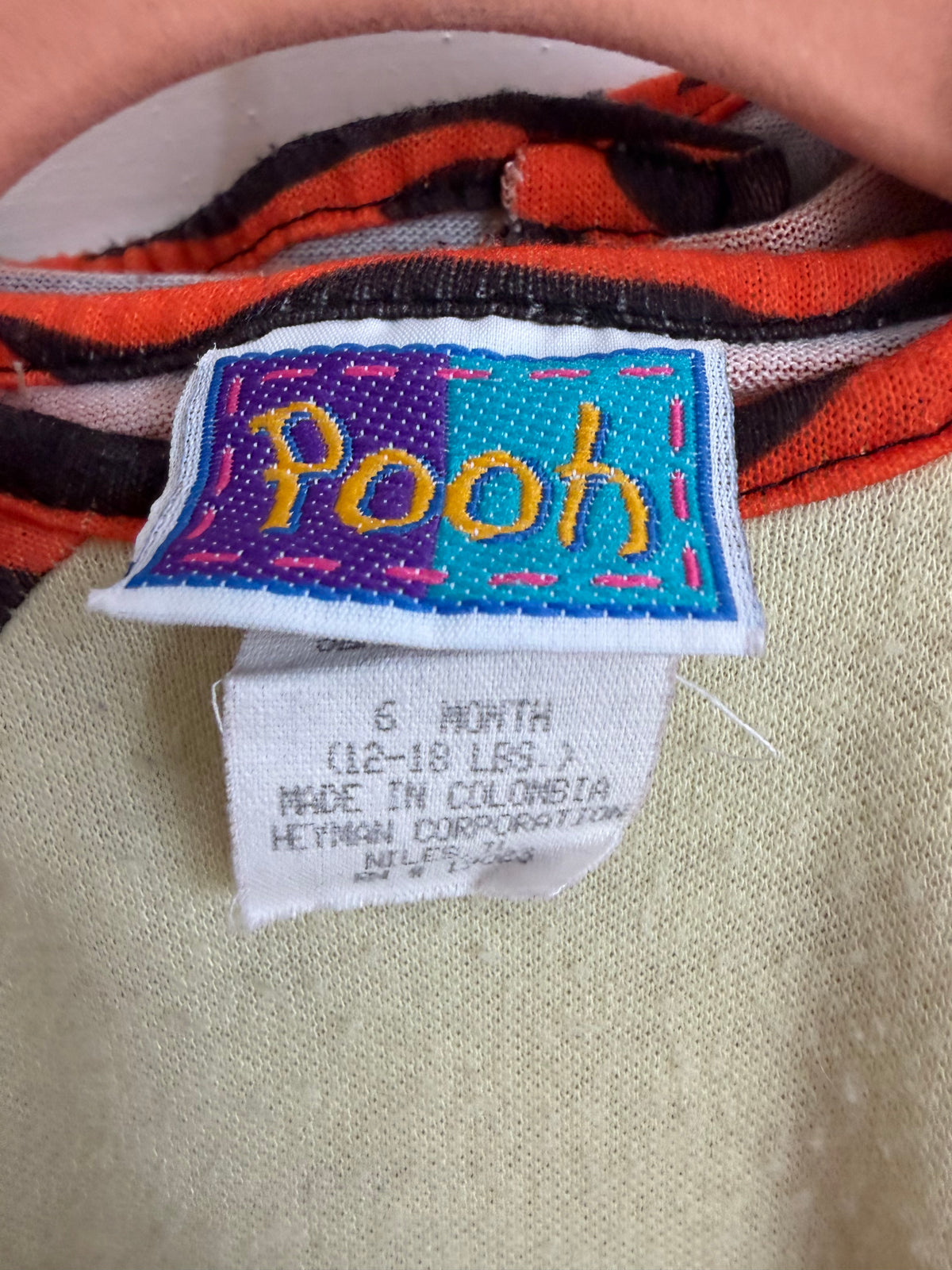 pooh “trick or treat” romper 6m