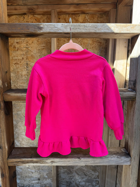hot pink Belle sweatshirt 4T