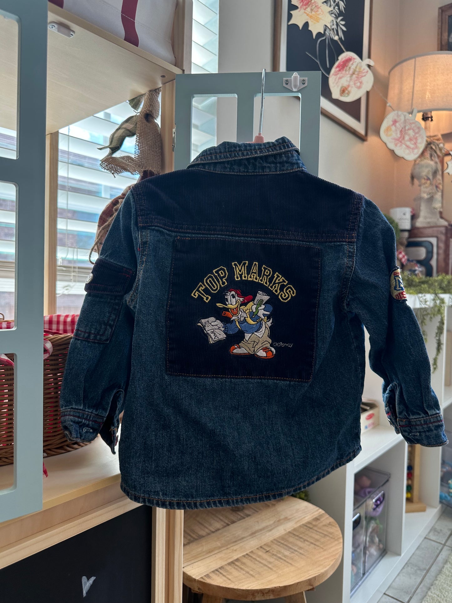 vtg disney baby mickey/donald school shirt 12m