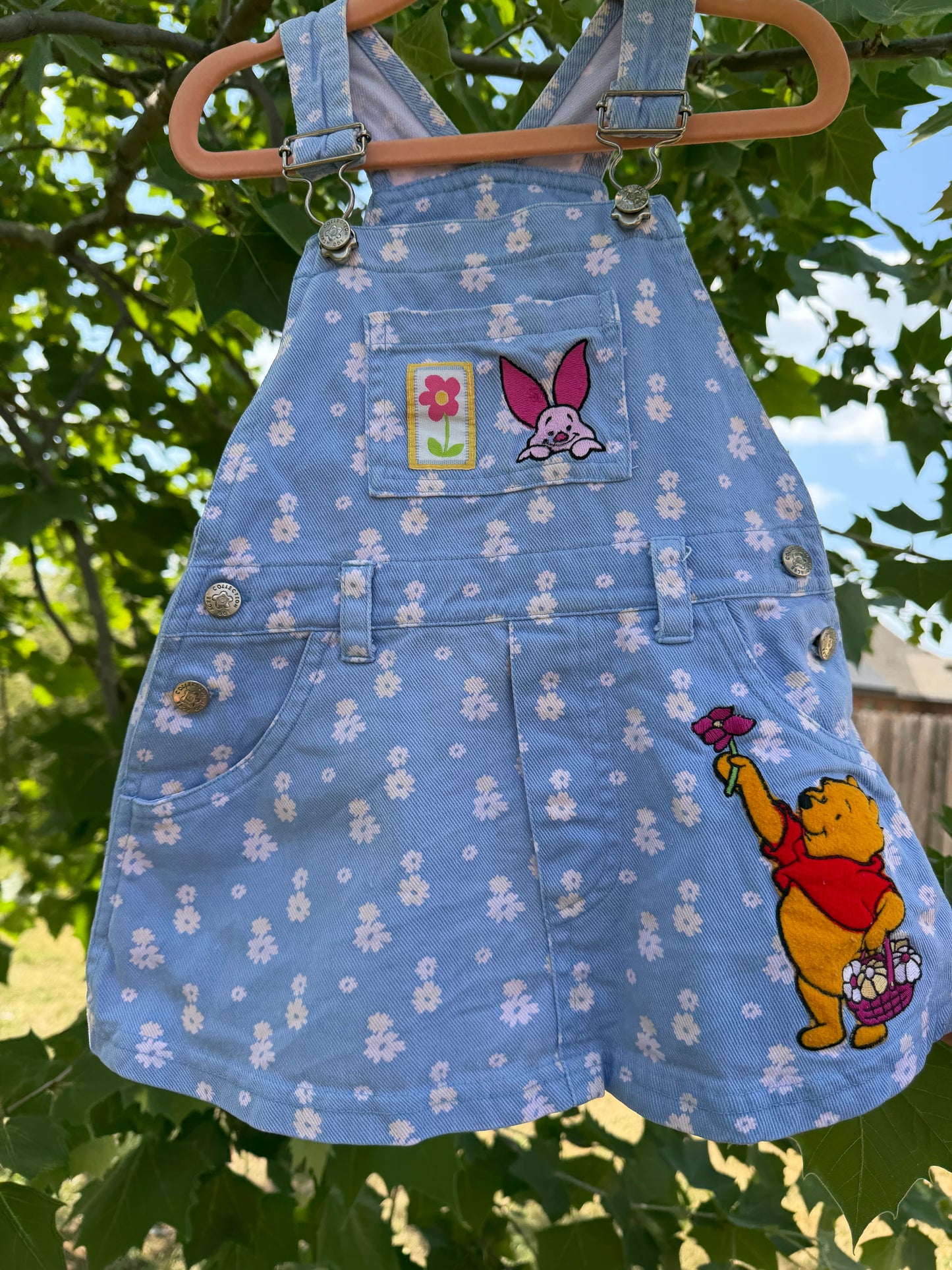 floral AOP Pooh dressall 2T