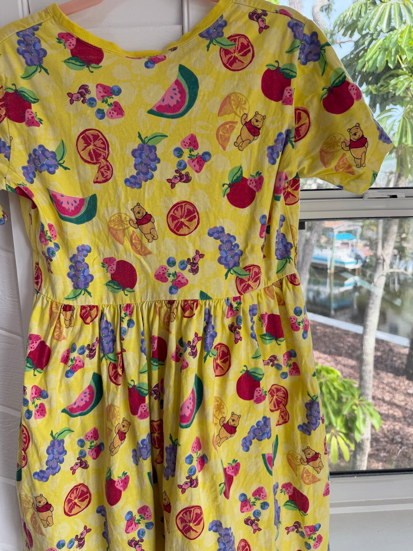 fruit aop pooh dress adults M