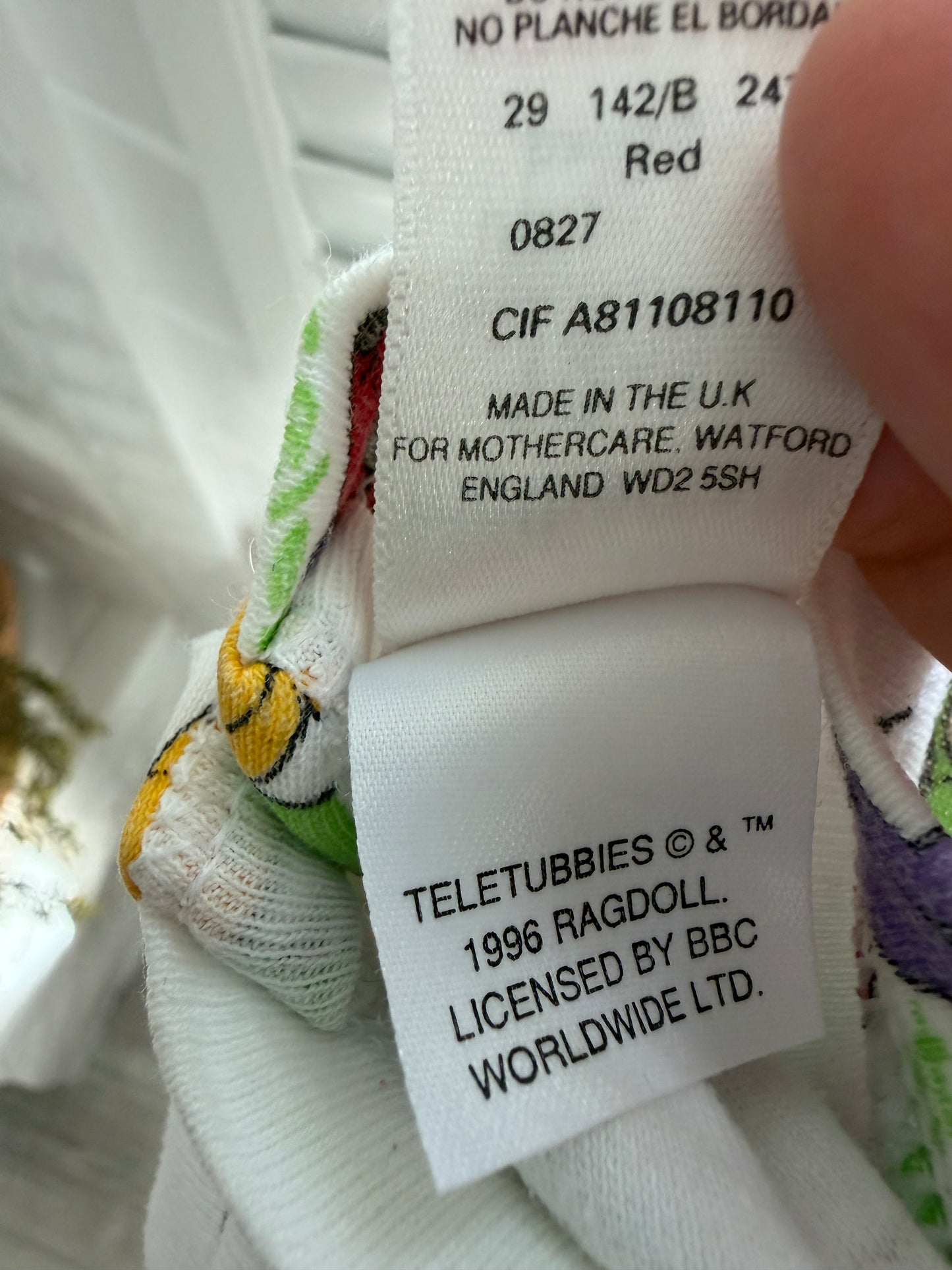 teletubbies 1996 AOP sleepsuit 12-18m