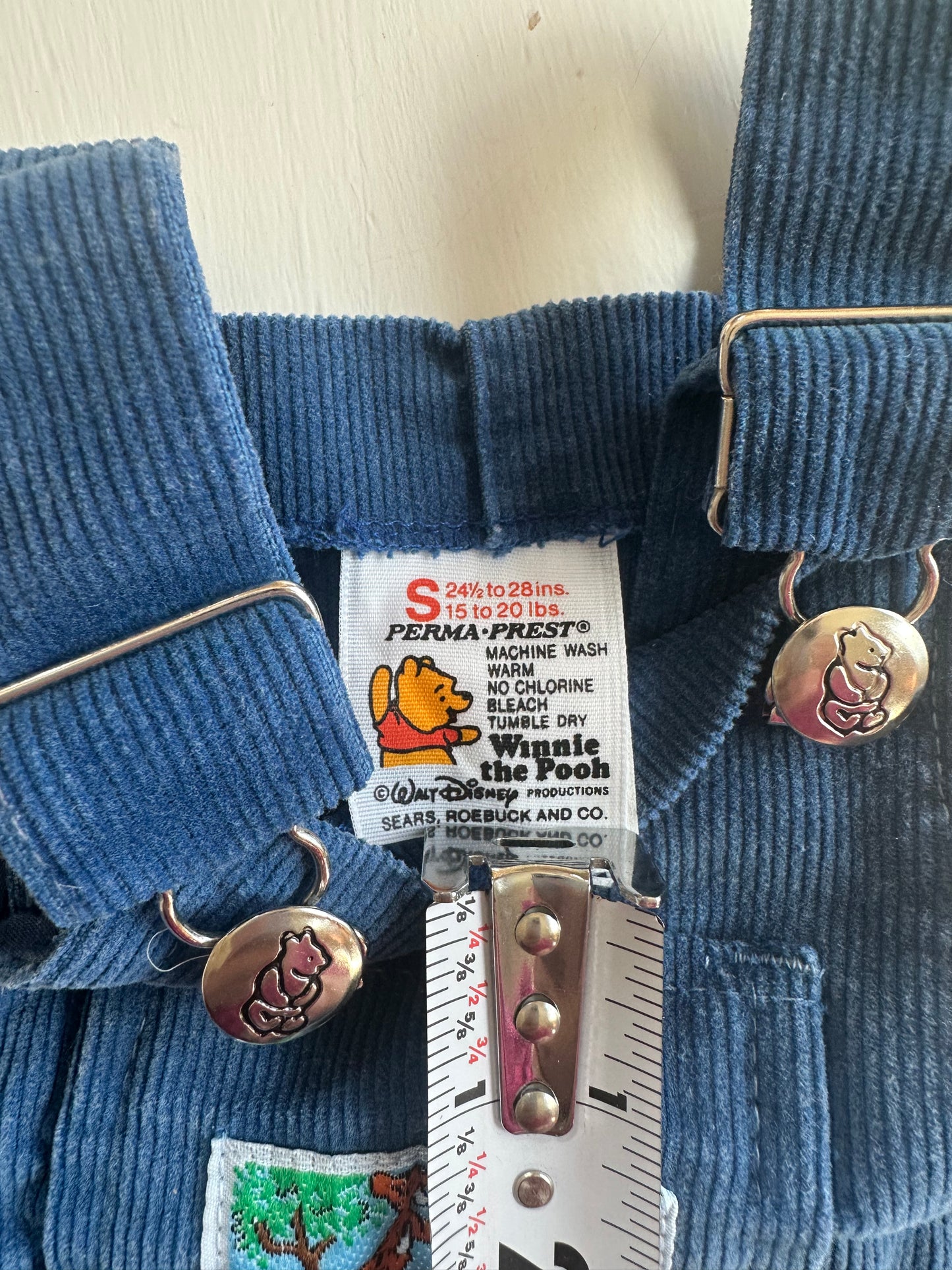 80s pooh corduroy overalls 3-6m