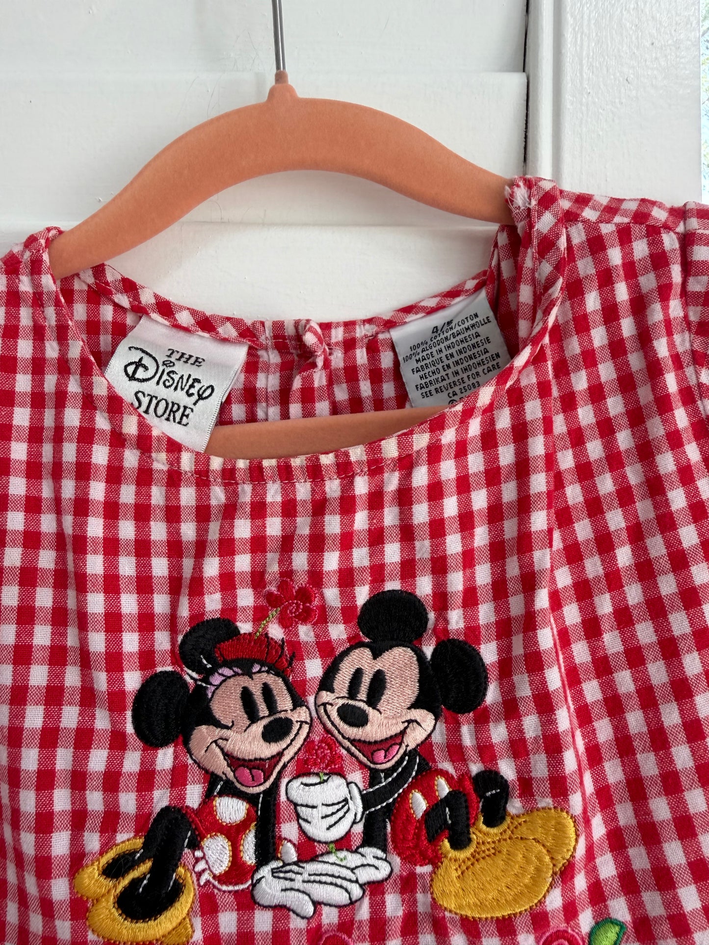 gingham mickey & minnie dress 3T