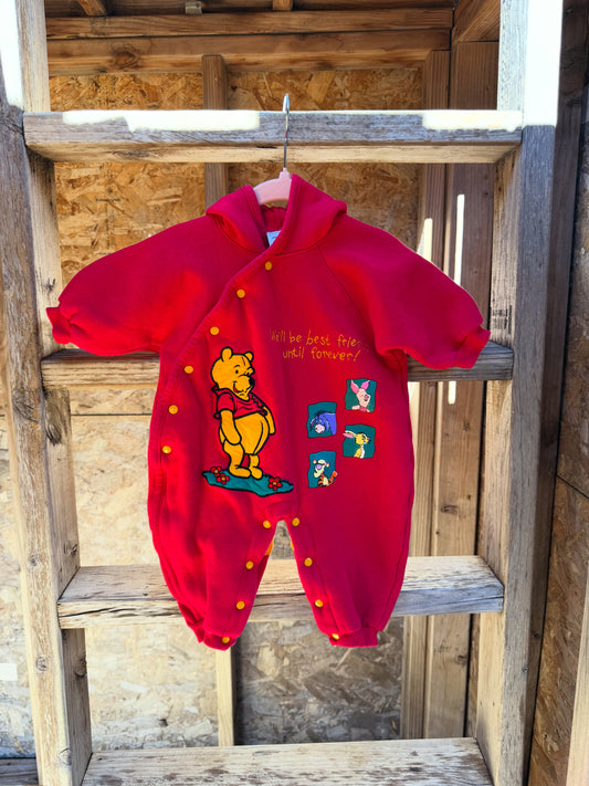 cozy red pooh romper 6m