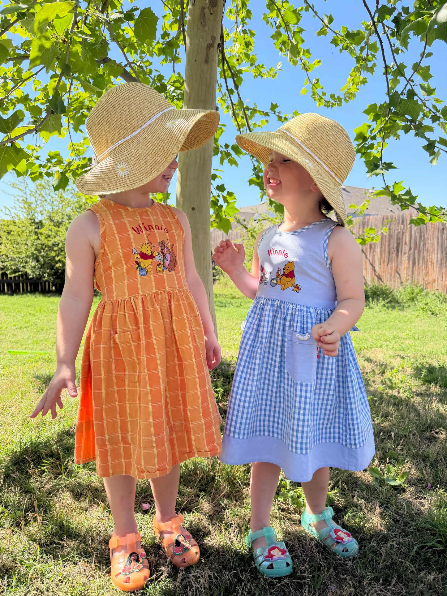 gingham pooh & piglet dress 3/4T