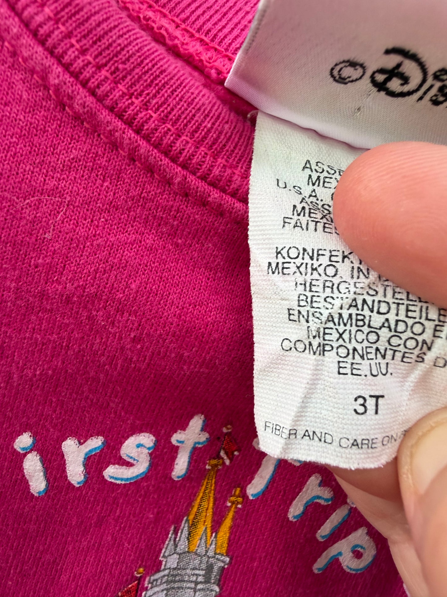 minnie “my first trip” sweatshirt 3T