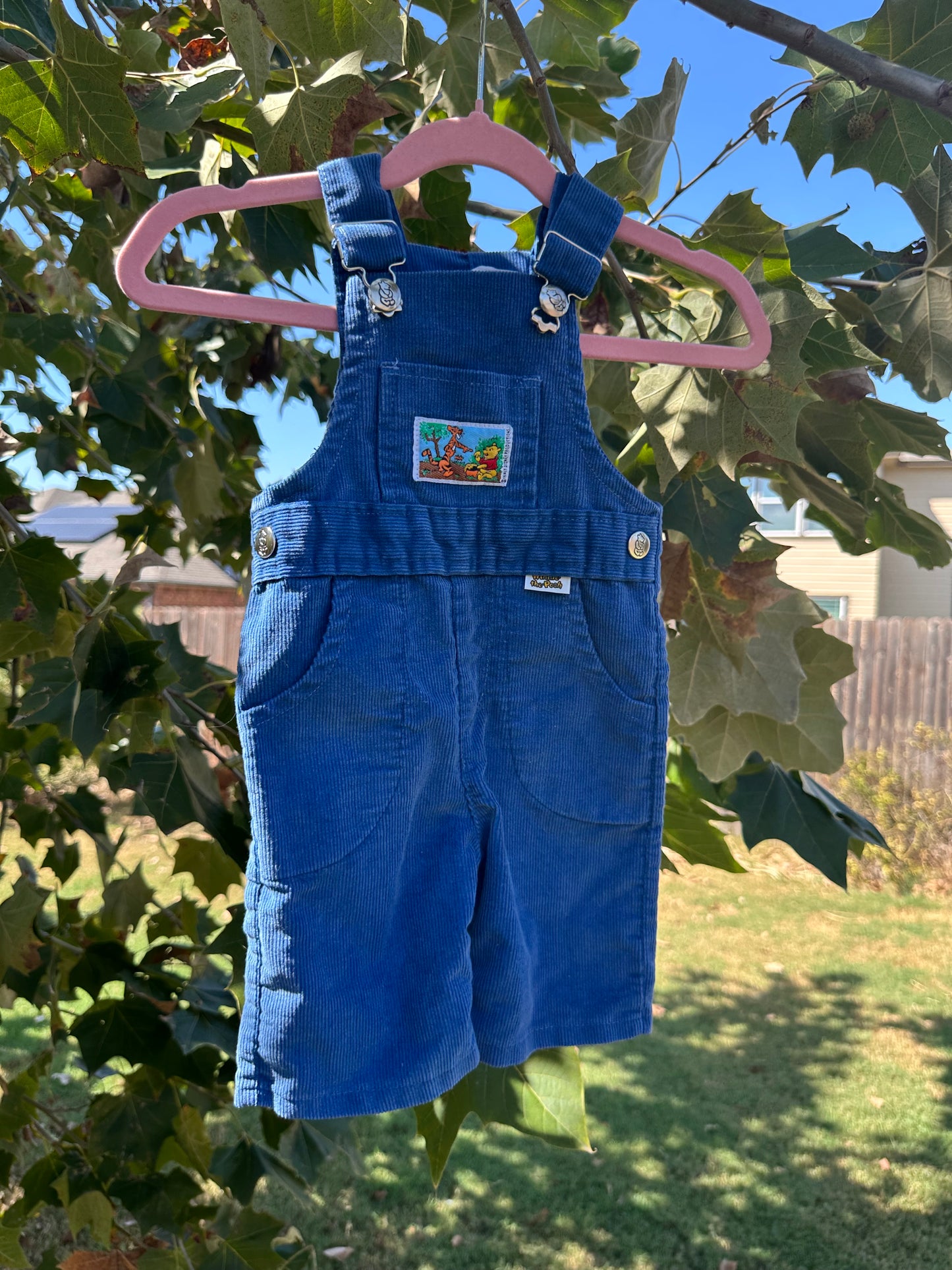 80s pooh corduroy overalls 3-6m