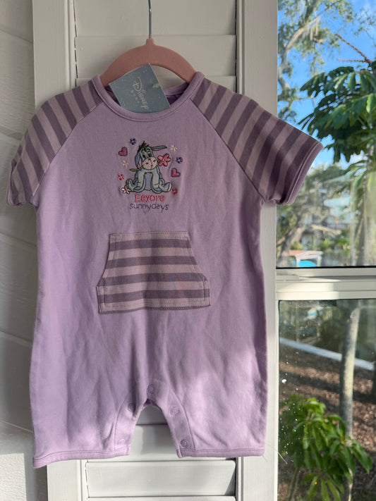 eeyore “sunny days” romper NWT 3-6m