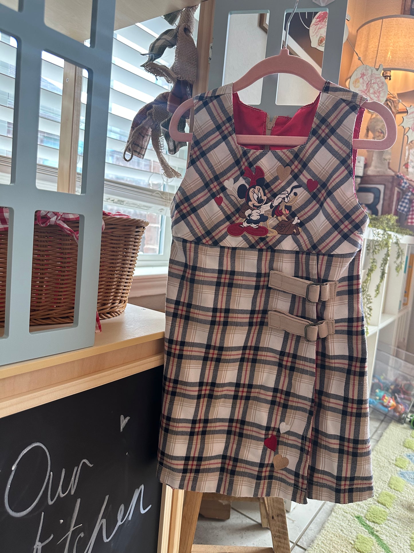 y2k tartan minnie dress 3-4y