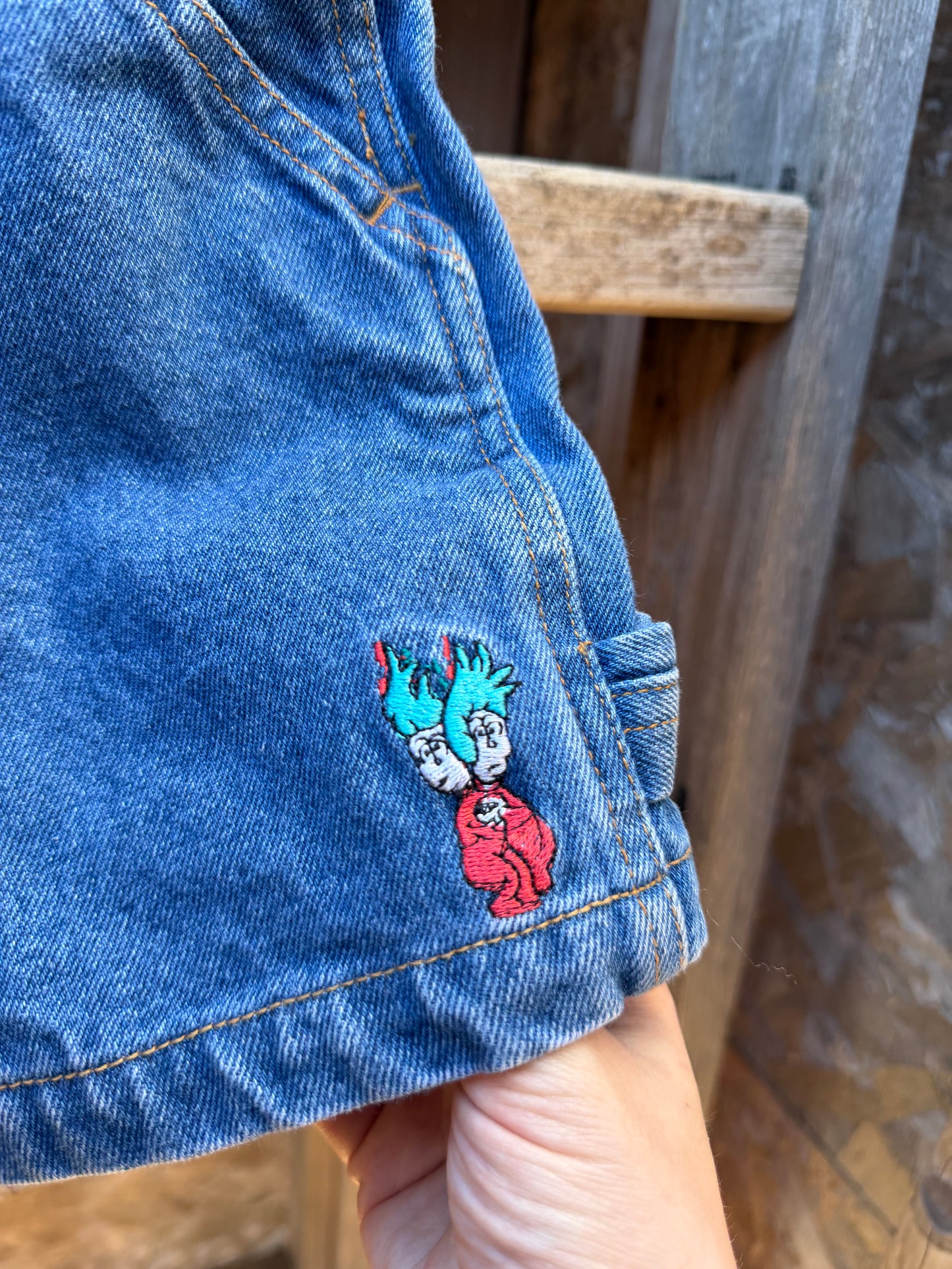 dr seuss shortalls 2T