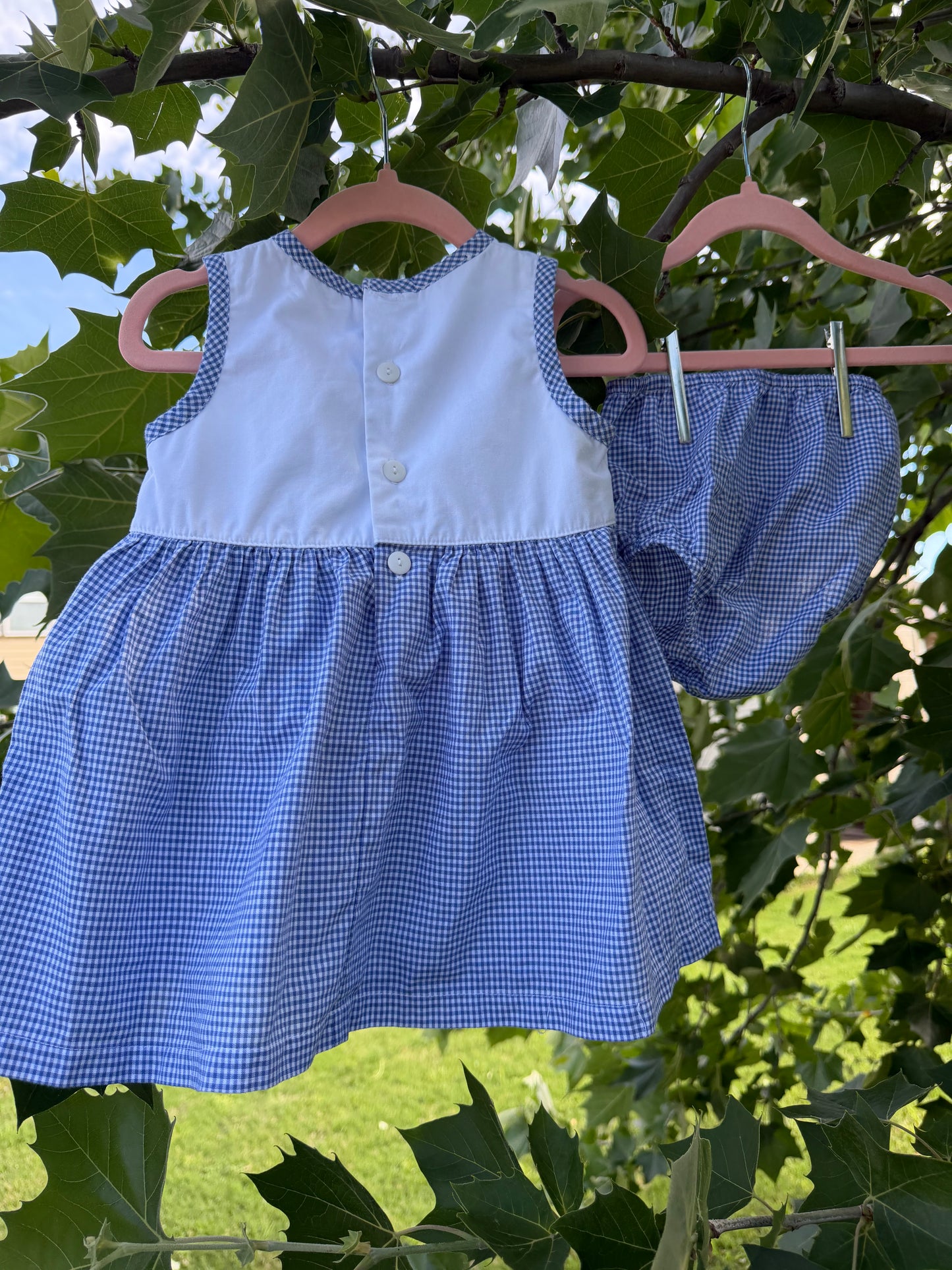 pooh ABC dress/bloomers set 9-12m