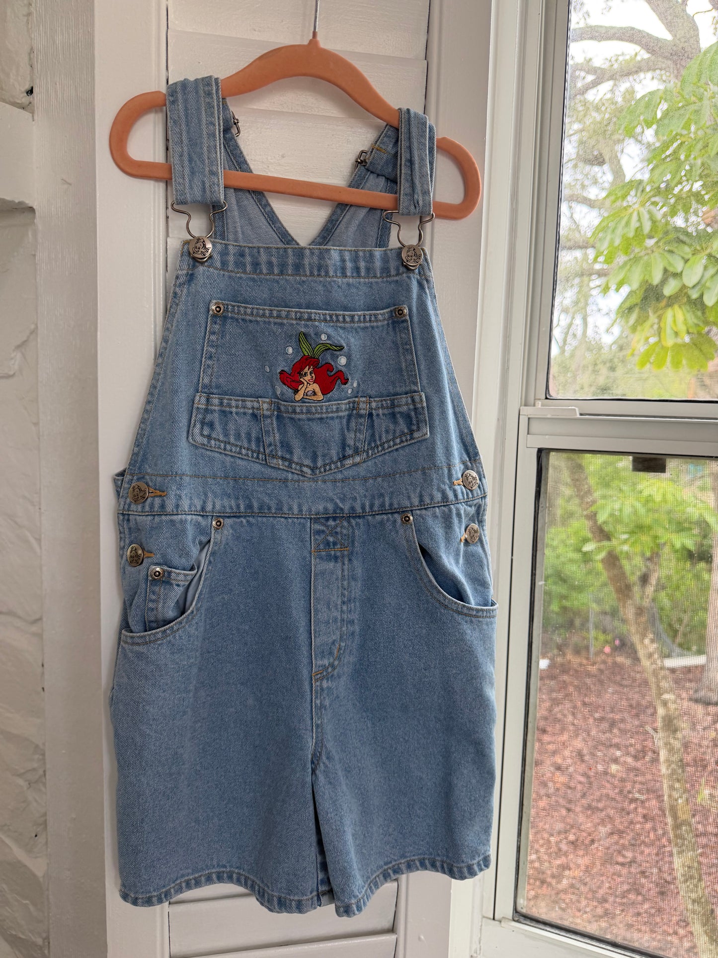little mermaid denim overalls 4-6