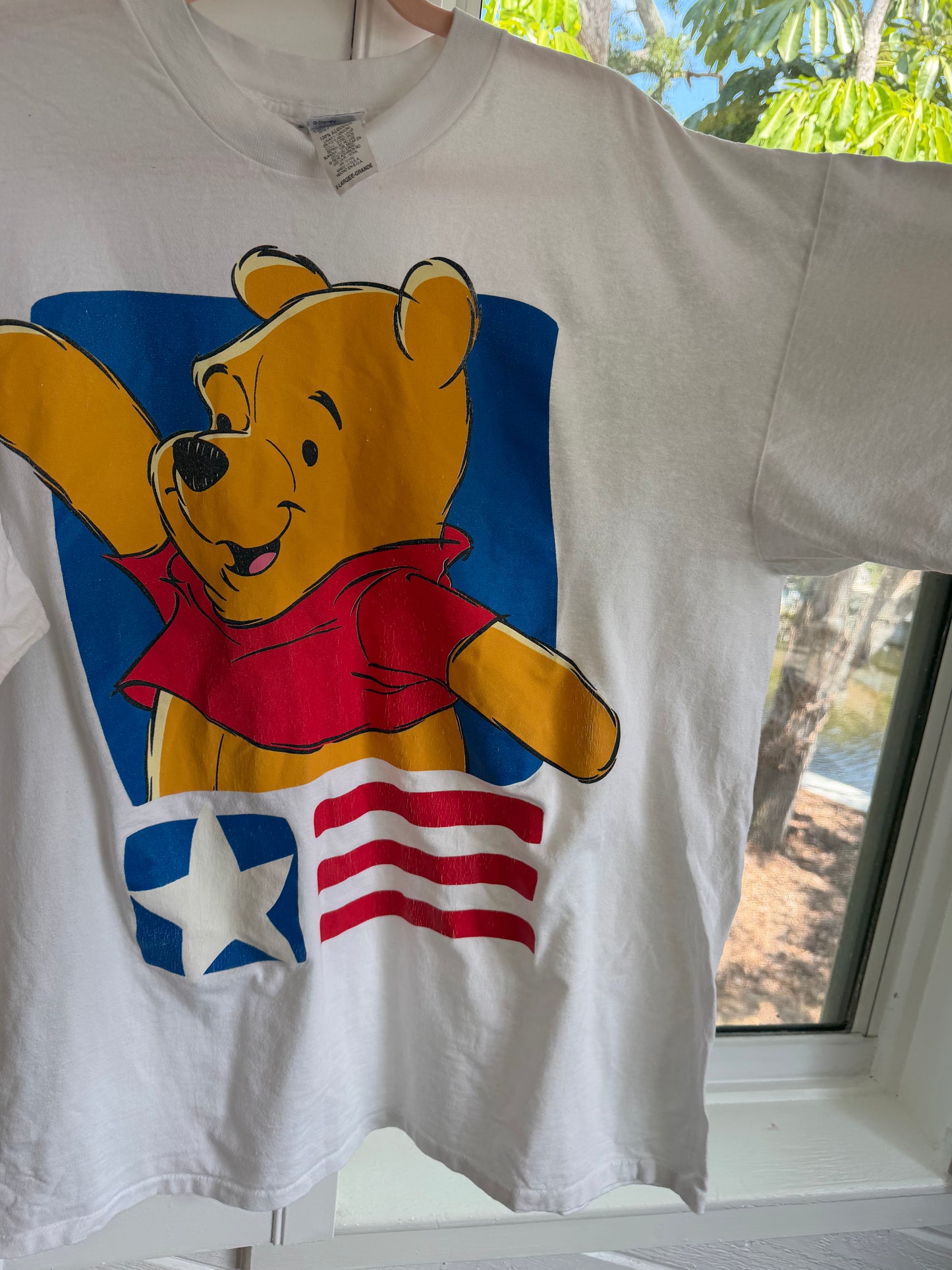 US flag pooh tee adults XL
