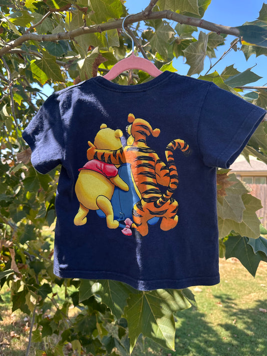 double sided pooh t shirt 4/5T