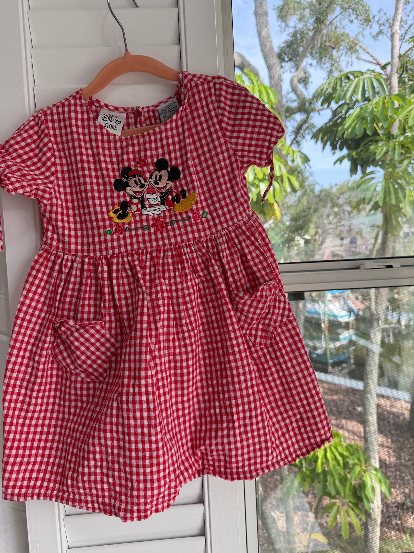 gingham mickey & minnie dress 3T