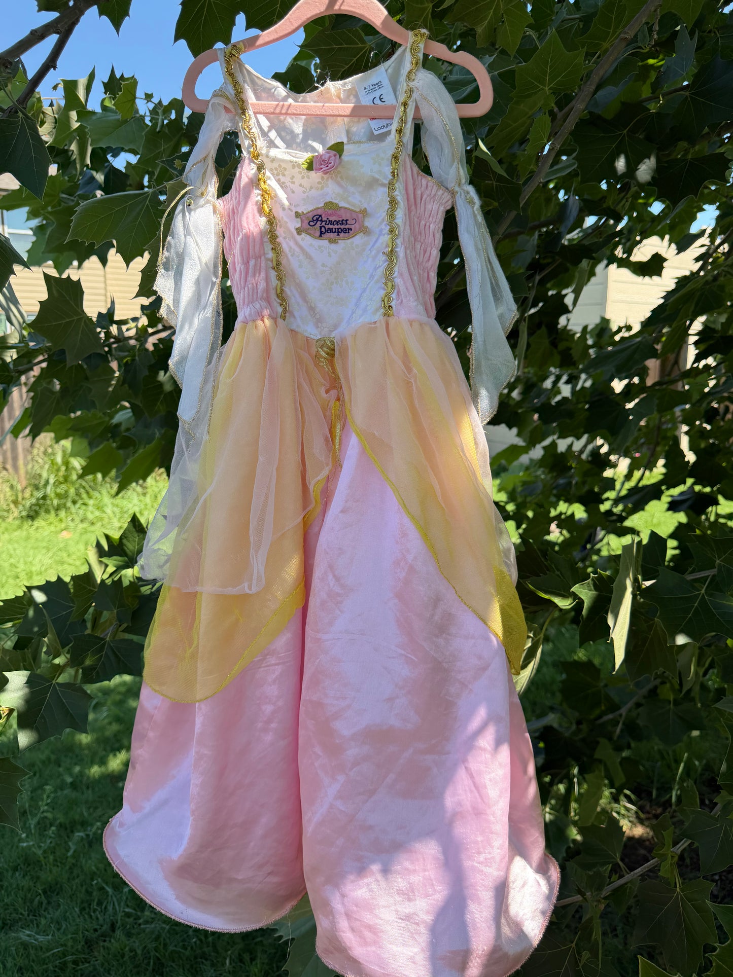 princess & pauper dress 4-7