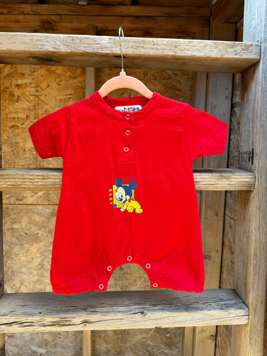 disney babies red romper 6-12m