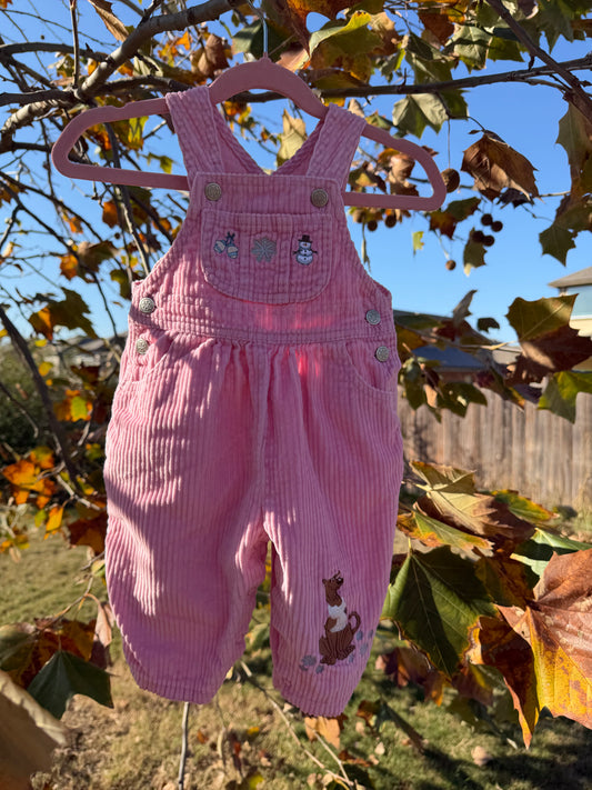 1998 pink scooby doo overalls
