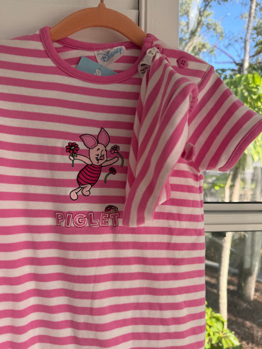 piglet romper & hat 6-12m