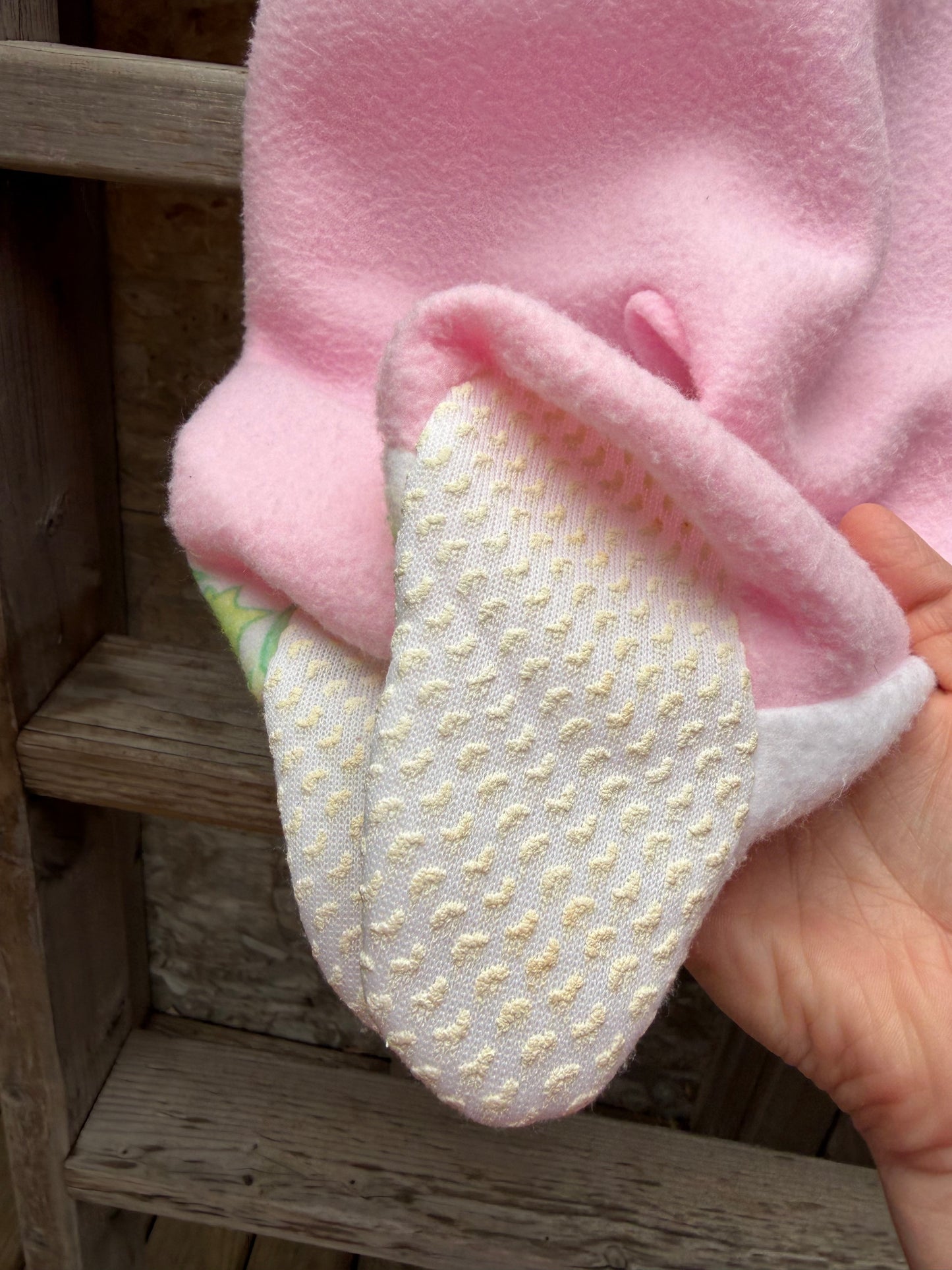 vtg AOP bambi footed sleepsuit 6-12m