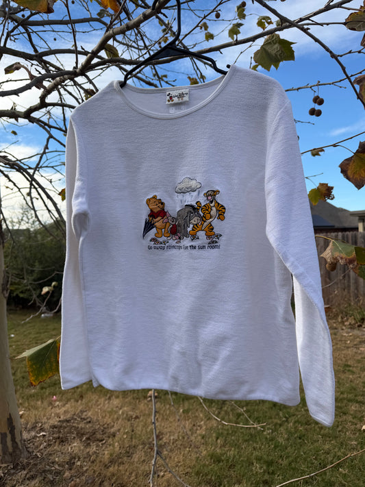 pooh rainy day long sleeve adults L