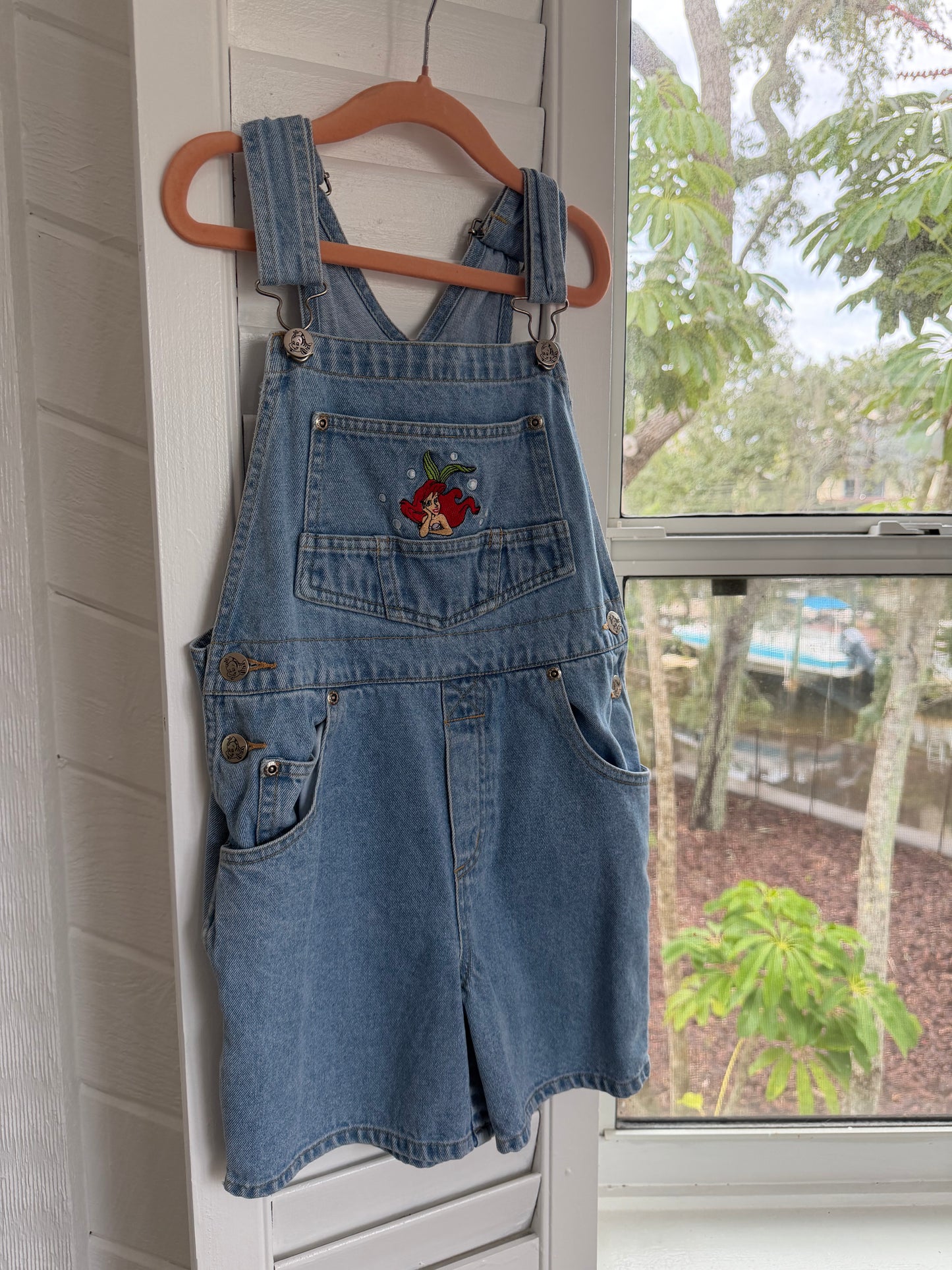 little mermaid denim overalls 4-6