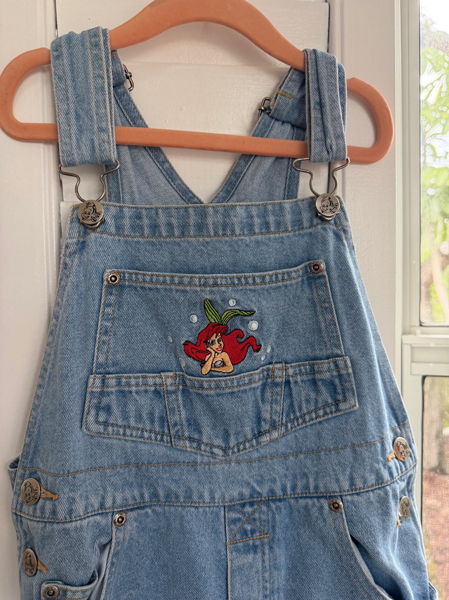little mermaid denim overalls 4-6