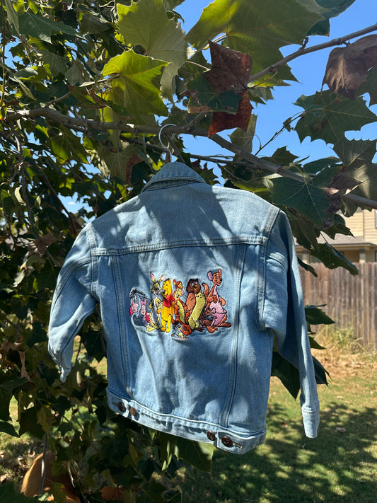 90s pooh denim jacket 4/5T