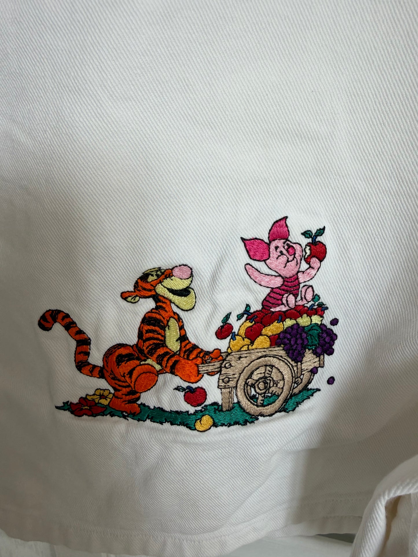 pooh’s fruit stand shortalls adults S
