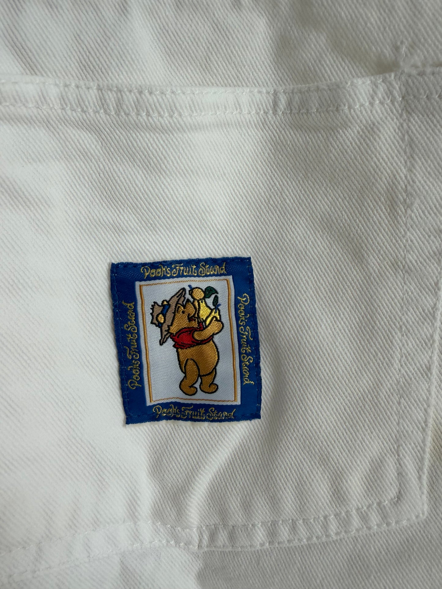 pooh’s fruit stand shortalls adults S