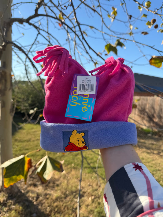 NWT pink/purple pooh hat 12-18m