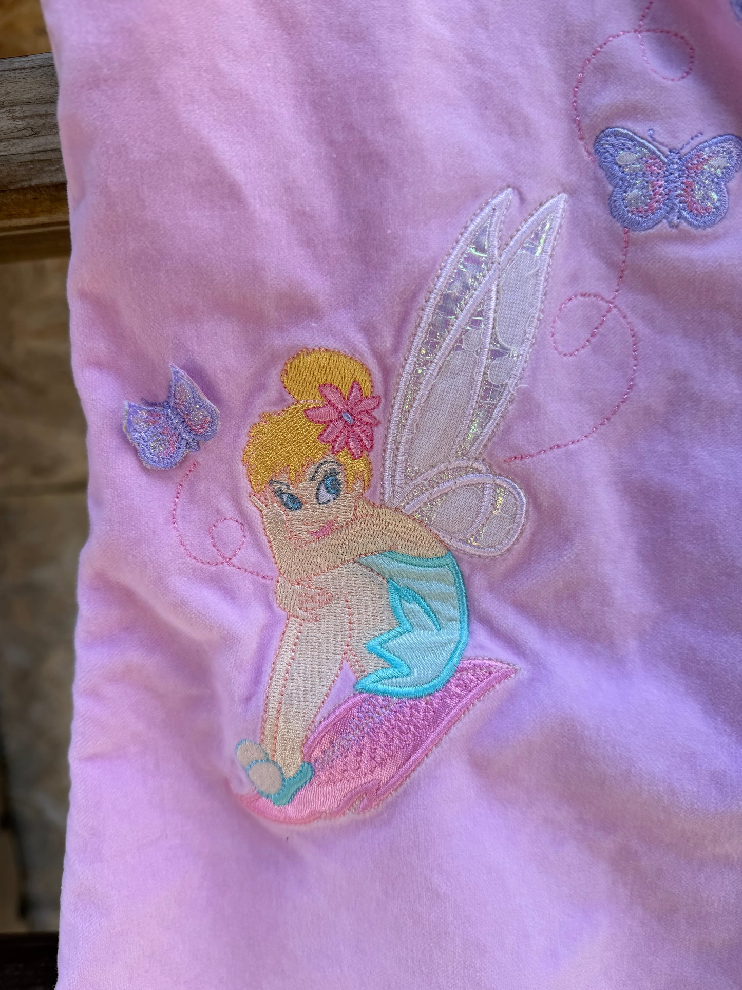 velour tinkerbell pink dress 5-6
