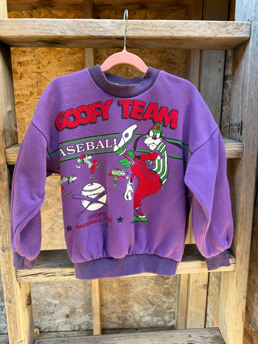 purple goofy sweatshirt 5/6