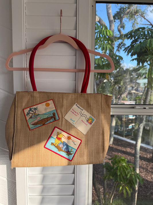 postcard pooh beach tote 🧺