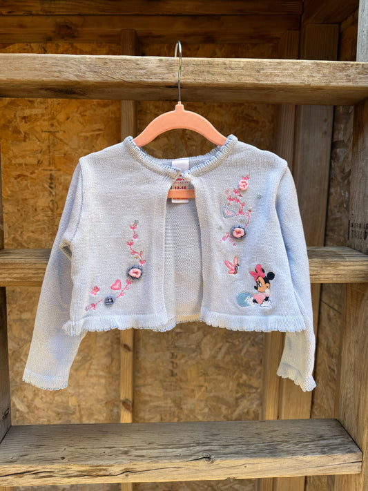 baby blue minnie cardigan 12-18m