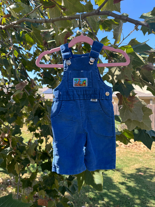 80s pooh corduroy overalls 3-6m