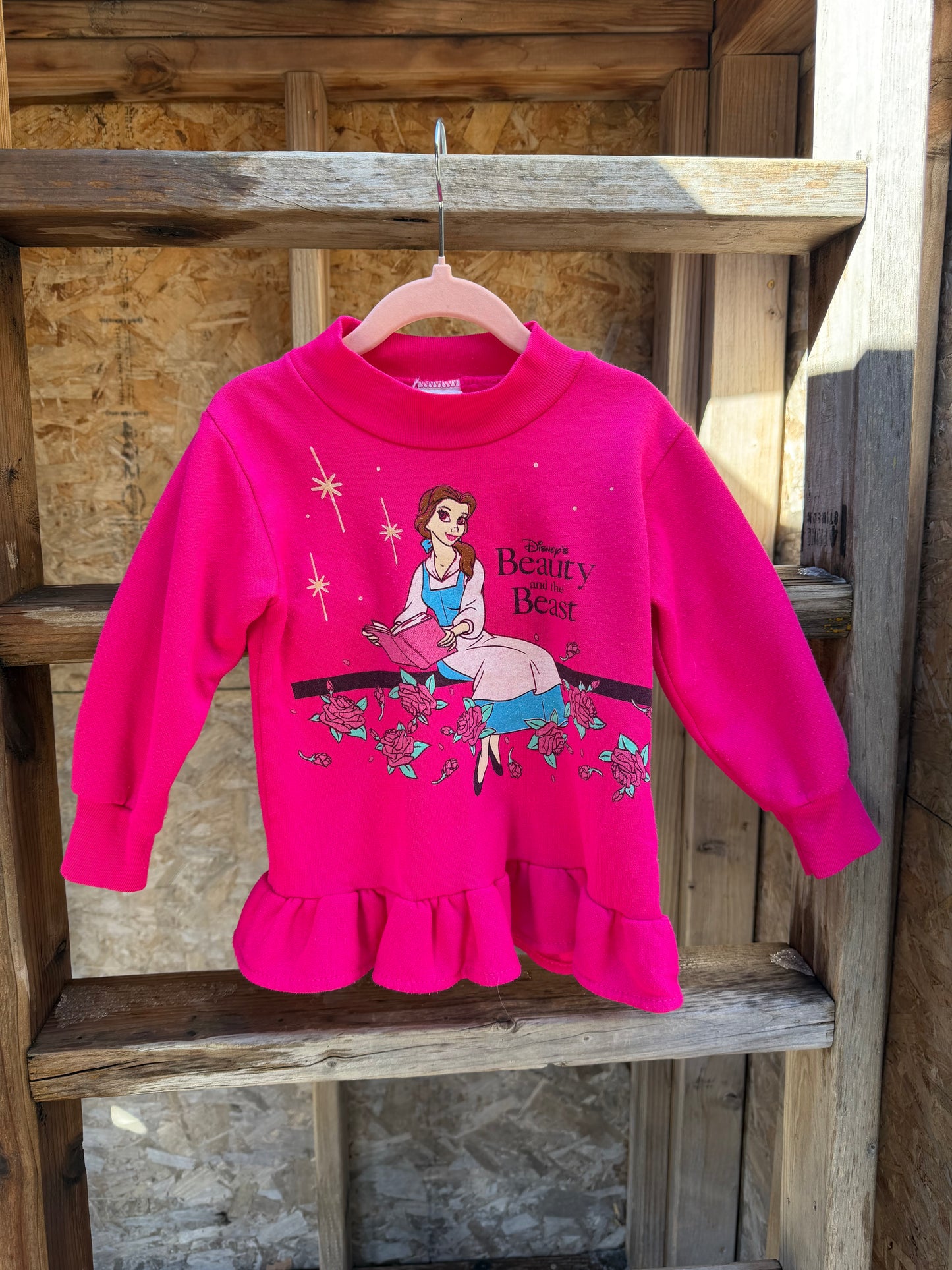 hot pink Belle sweatshirt 4T
