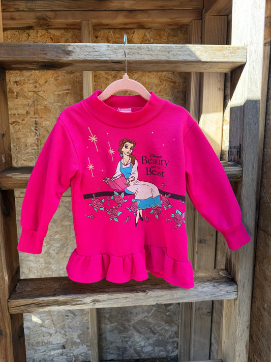 hot pink Belle sweatshirt 4T