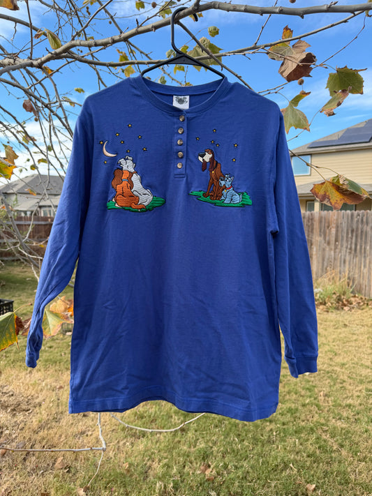 lady & the tramp starry night t shirt adults M