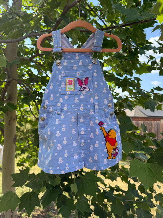 floral AOP Pooh dressall 2T