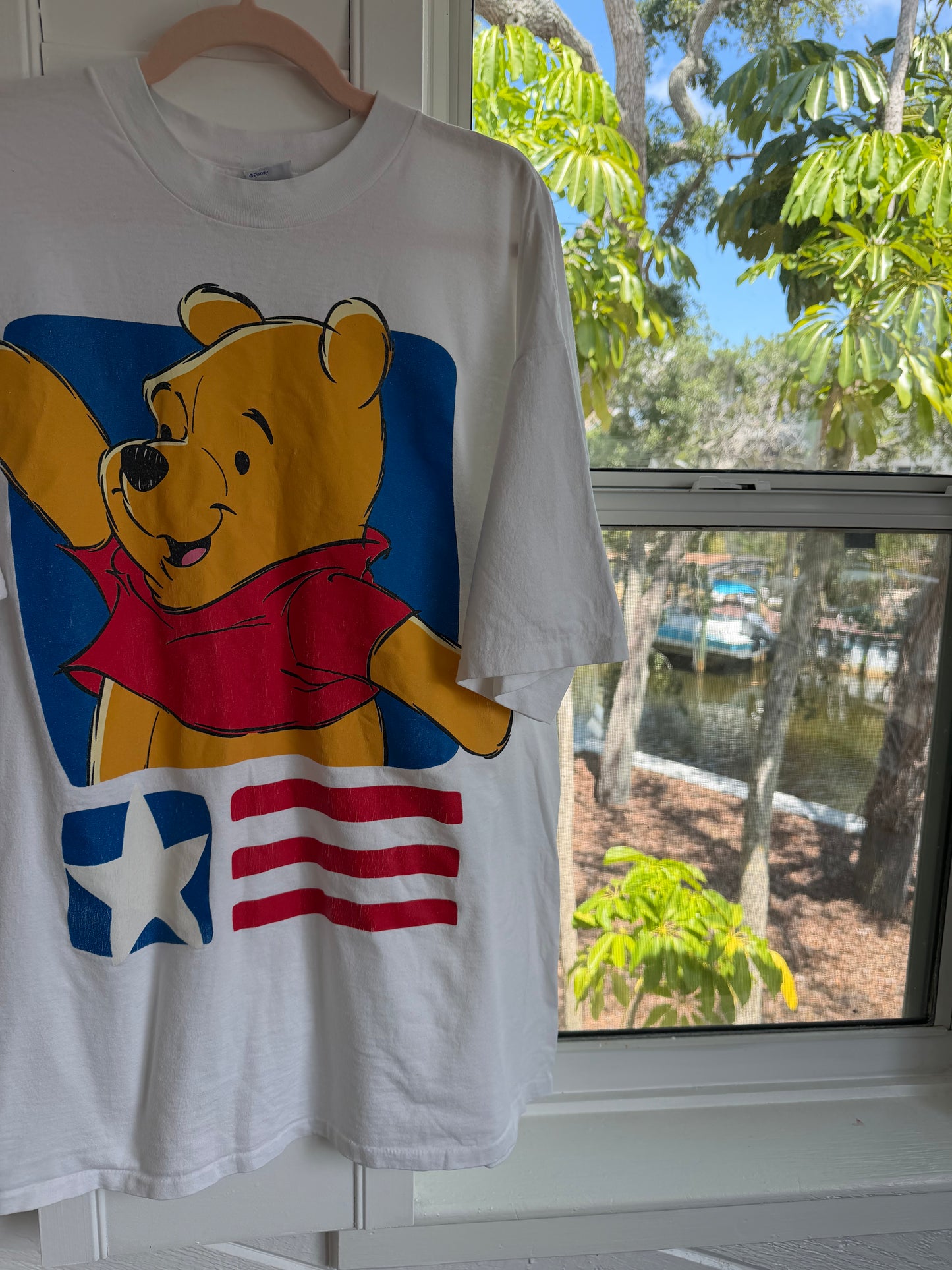 US flag pooh tee adults XL