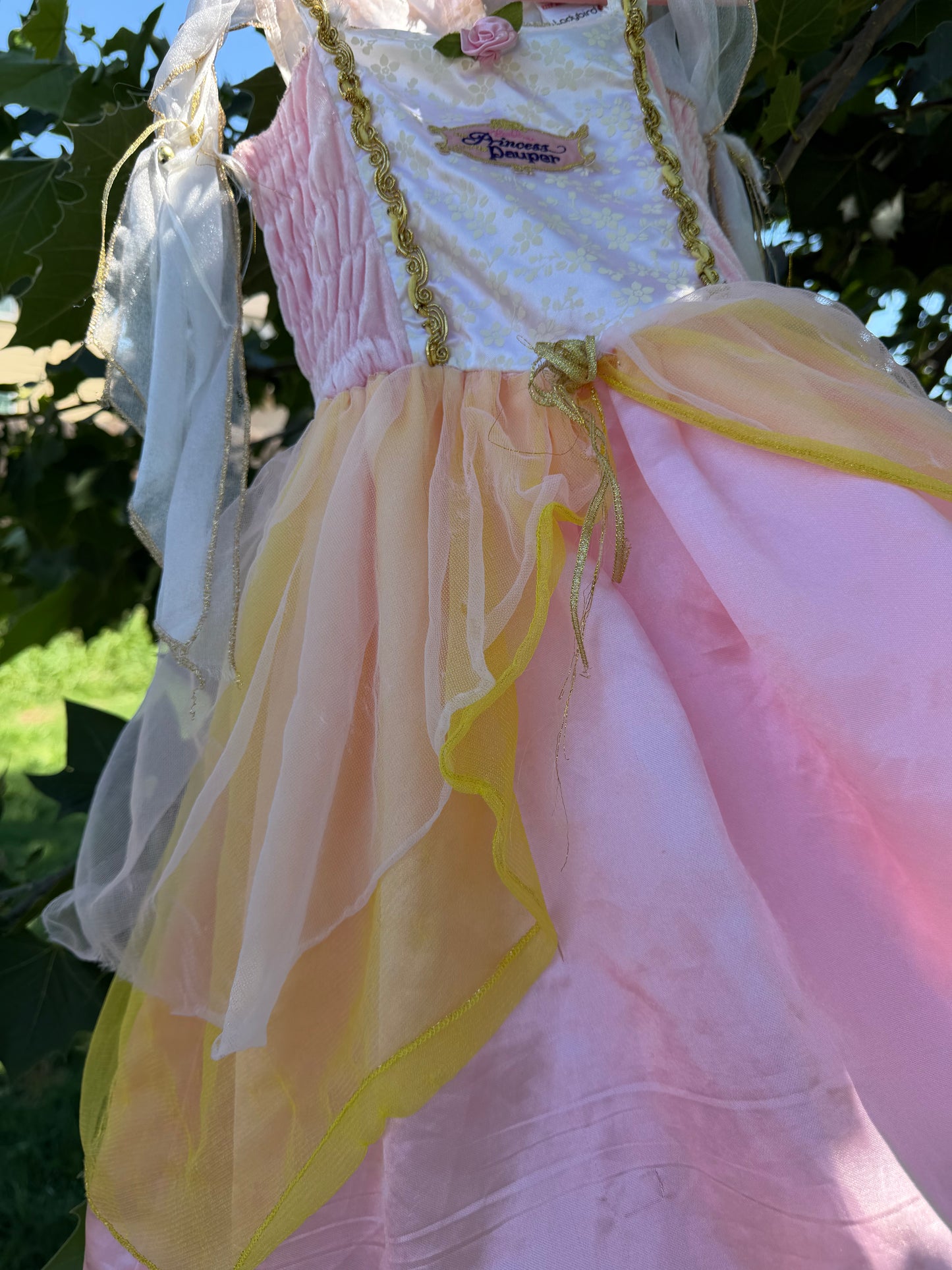 princess & pauper dress 4-7