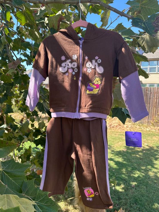 pooh 2 piece tracksuit 2T