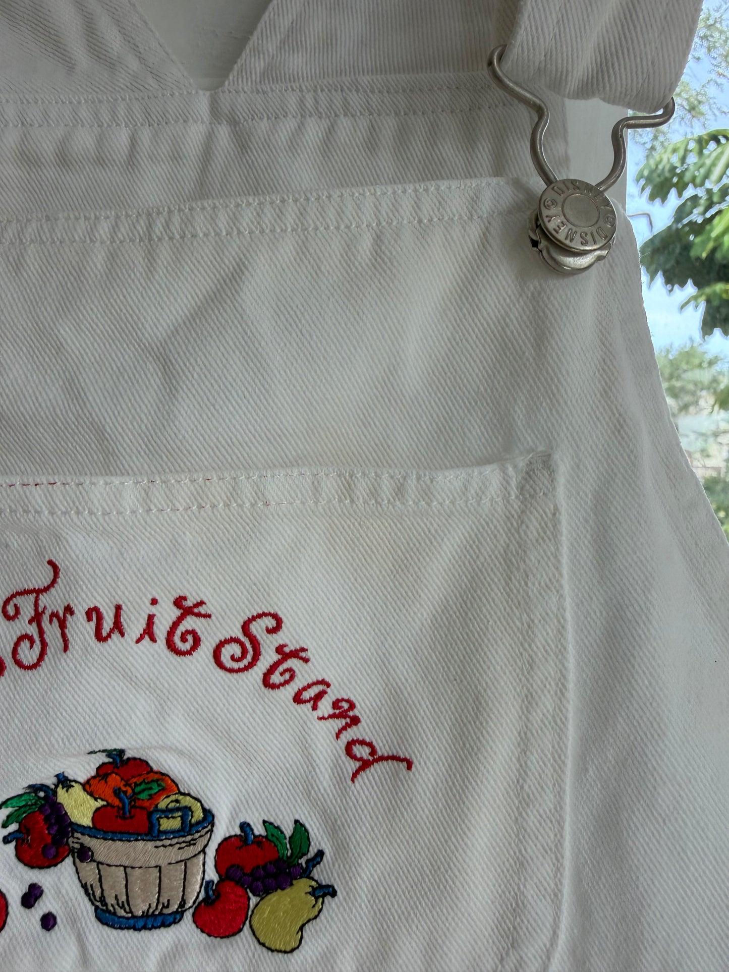 pooh’s fruit stand shortalls adults S
