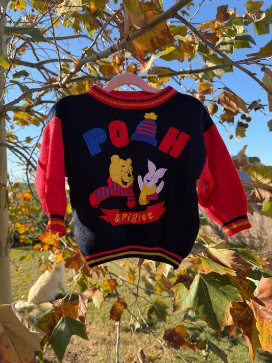 rare pooh/piglet knit sweater 2/3T