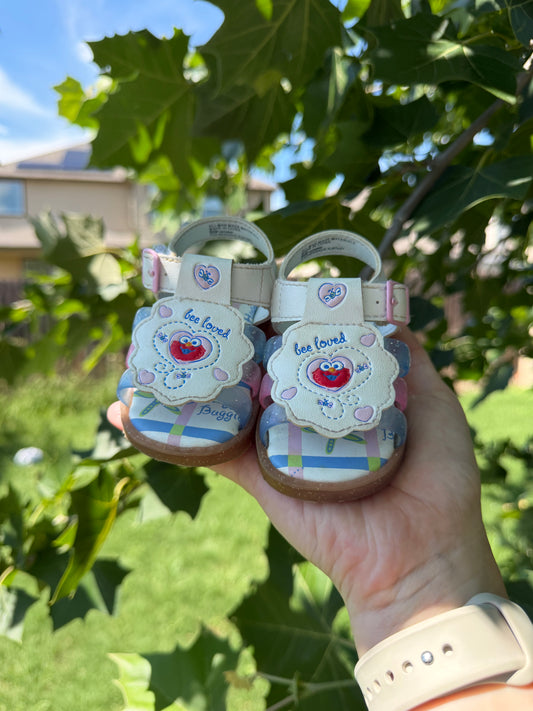elmo baby sandals 3/4c