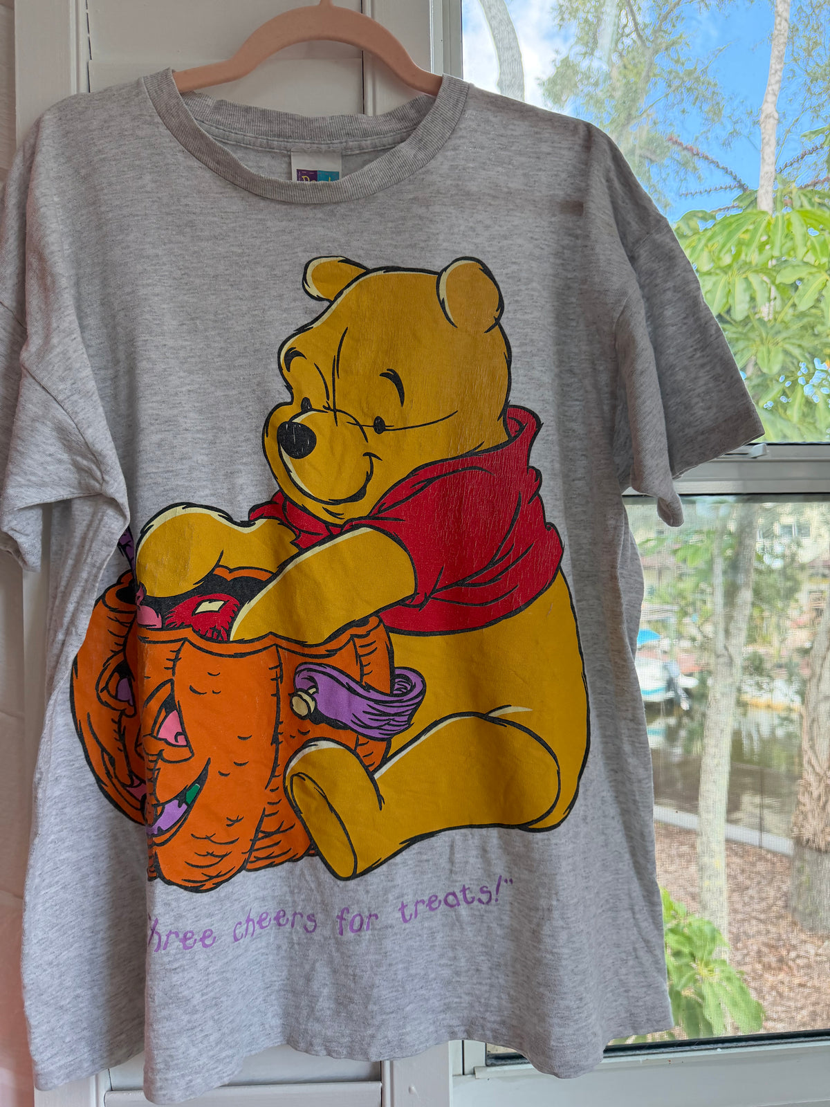 pooh “three cheers for treats!” tee L